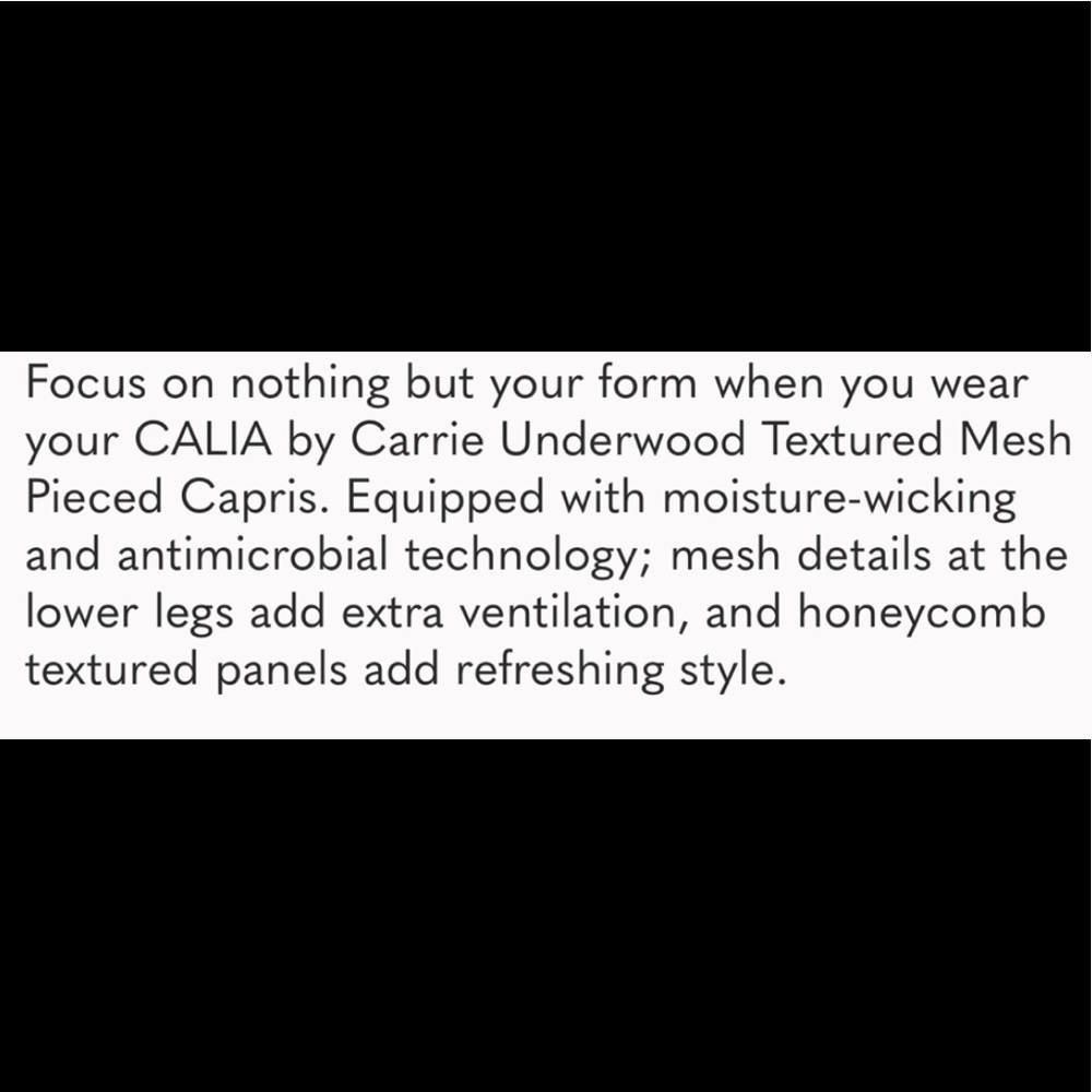 CALIA Textured Mesh Capri Legging - Picture 12 of 14